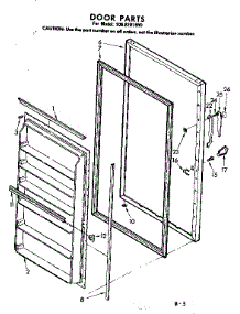 Door Parts parts for Kenmore Freezer 106.8201650 (1068201650, 106 8201650) from AppliancePartsPros.com