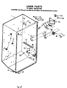 Liner Parts parts for Kenmore Freezer 106.8201650 (1068201650, 106 8201650) from AppliancePartsPros.com
