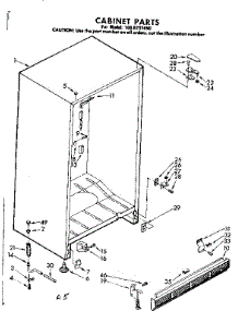 Cabinet Parts parts for Kenmore Freezer 106.8201650 (1068201650, 106 8201650) from AppliancePartsPros.com