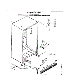Cabinet Parts parts for Kenmore Freezer 106.8202031 (1068202031, 106 8202031) from AppliancePartsPros.com