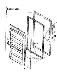 Door Parts parts for Kenmore Freezer 106.8202050 (1068202050, 106 8202050) from AppliancePartsPros.com