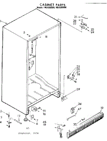 Cabinet Parts parts for Kenmore Freezer 106.8202080 (1068202080, 106 8202080) from AppliancePartsPros.com