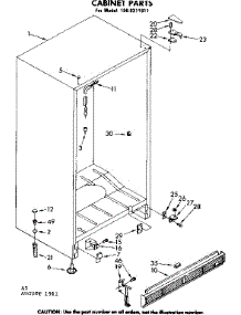 Cabinet Parts parts for Kenmore Freezer 106.8211611 (1068211611, 106 8211611) from AppliancePartsPros.com