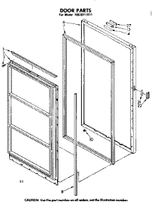 Door Parts parts for Kenmore Freezer 106.8211611 (1068211611, 106 8211611) from AppliancePartsPros.com