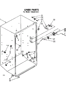 Liner Parts parts for Kenmore Freezer 106.8211611 (1068211611, 106 8211611) from AppliancePartsPros.com