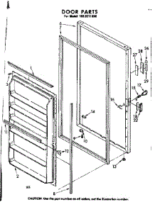 Door Parts parts for Kenmore Freezer 106.8211650 (1068211650, 106 8211650) from AppliancePartsPros.com
