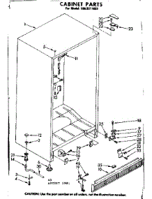 Cabinet Parts parts for Kenmore Freezer 106.8211651 (1068211651, 106 8211651) from AppliancePartsPros.com