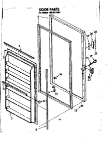 Door Parts parts for Kenmore Freezer 106.8211651 (1068211651, 106 8211651) from AppliancePartsPros.com
