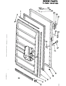 Door Parts parts for Kenmore Freezer 106.8211660 (1068211660, 106 8211660) from AppliancePartsPros.com