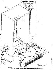 Cabinet Parts parts for Kenmore Freezer 106.8211661 (1068211661, 106 8211661) from AppliancePartsPros.com