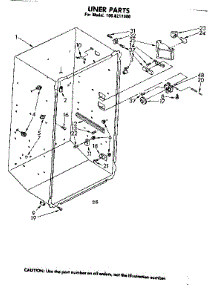 Liner Parts parts for Kenmore Freezer 106.8211680 (1068211680, 106 8211680) from AppliancePartsPros.com
