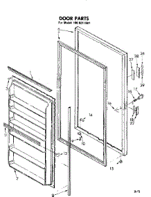 Door Parts parts for Kenmore Freezer 106.8211681 (1068211681, 106 8211681) from AppliancePartsPros.com