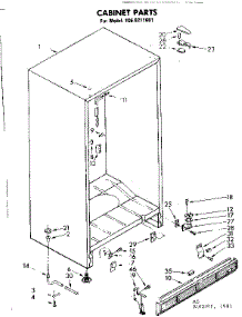 Cabinet Parts parts for Kenmore Freezer 106.8211681 (1068211681, 106 8211681) from AppliancePartsPros.com