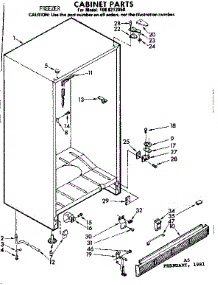 Cabinet Parts parts for Kenmore Freezer 106.8212050 (1068212050, 106 8212050) from AppliancePartsPros.com