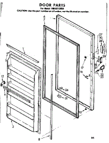 Door Parts parts for Kenmore Freezer 106.8212050 (1068212050, 106 8212050) from AppliancePartsPros.com