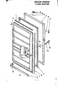 Door Parts parts for Kenmore Freezer 106.8212080 (1068212080, 106 8212080) from AppliancePartsPros.com