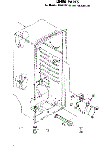 Liner Parts parts for Kenmore Freezer 106.8221331 (1068221331, 106 8221331) from AppliancePartsPros.com