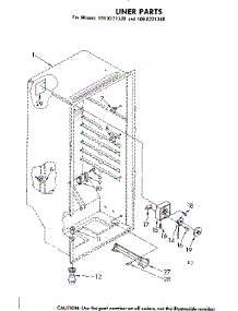 Liner Parts parts for Kenmore Freezer 106.8221380 (1068221380, 106 8221380) from AppliancePartsPros.com