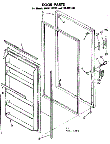 Door Parts parts for Kenmore Freezer 106.8221380 (1068221380, 106 8221380) from AppliancePartsPros.com