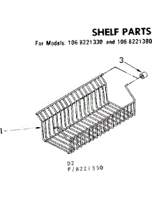 Shelf Parts parts for Kenmore Freezer 106.8221380 (1068221380, 106 8221380) from AppliancePartsPros.com