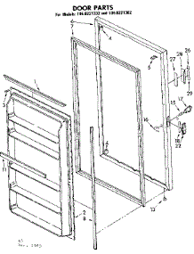 Door Parts parts for Kenmore Freezer 106.8221382 (1068221382, 106 8221382) from AppliancePartsPros.com