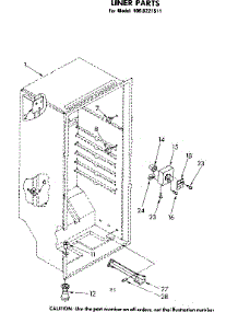 Liner Parts parts for Kenmore Freezer 106.8221511 (1068221511, 106 8221511) from AppliancePartsPros.com