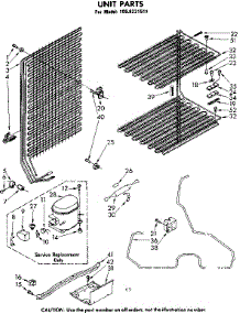 Unit Parts parts for Kenmore Freezer 106.8221511 (1068221511, 106 8221511) from AppliancePartsPros.com