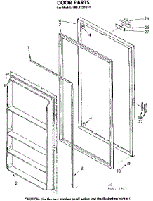 Door Parts parts for Kenmore Freezer 106.8221511 (1068221511, 106 8221511) from AppliancePartsPros.com