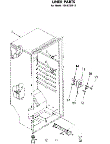 Liner Parts parts for Kenmore Freezer 106.8221512 (1068221512, 106 8221512) from AppliancePartsPros.com