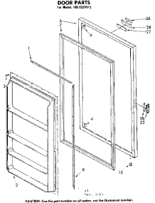 Door Parts parts for Kenmore Freezer 106.8221512 (1068221512, 106 8221512) from AppliancePartsPros.com