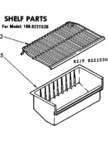 Shelf Parts parts for Kenmore Freezer 106.8221530 (1068221530, 106 8221530) from AppliancePartsPros.com