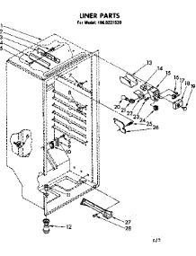 Liner Parts parts for Kenmore Freezer 106.8221530 (1068221530, 106 8221530) from AppliancePartsPros.com