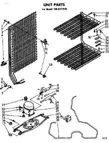Unit Parts parts for Kenmore Freezer 106.8221530 (1068221530, 106 8221530) from AppliancePartsPros.com