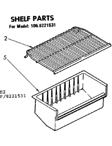 Shelf Parts parts for Kenmore Freezer 106.8221531 (1068221531, 106 8221531) from AppliancePartsPros.com