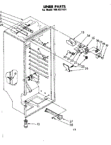 Liner Parts parts for Kenmore Freezer 106.8221531 (1068221531, 106 8221531) from AppliancePartsPros.com