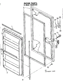 Door Parts parts for Kenmore Freezer 106.8221531 (1068221531, 106 8221531) from AppliancePartsPros.com