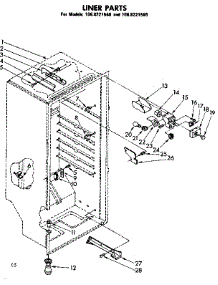 Liner Parts parts for Kenmore Freezer 106.8221540 (1068221540, 106 8221540) from AppliancePartsPros.com