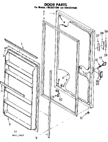 Door Parts parts for Kenmore Freezer 106.8221540 (1068221540, 106 8221540) from AppliancePartsPros.com