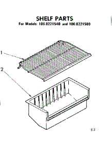 Shelf Parts parts for Kenmore Freezer 106.8221580 (1068221580, 106 8221580) from AppliancePartsPros.com