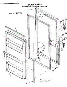 Door Parts parts for Kenmore Freezer 106.8221581 (1068221581, 106 8221581) from AppliancePartsPros.com