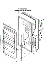 Door Parts parts for Kenmore Freezer 106.8221650 (1068221650, 106 8221650) from AppliancePartsPros.com