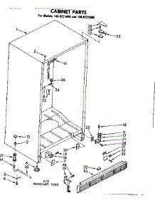 Cabinet Parts parts for Kenmore Freezer 106.8221650 (1068221650, 106 8221650) from AppliancePartsPros.com