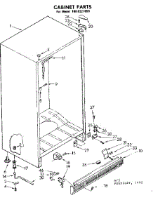 Cabinet Parts parts for Kenmore Freezer 106.8221660 (1068221660, 106 8221660) from AppliancePartsPros.com