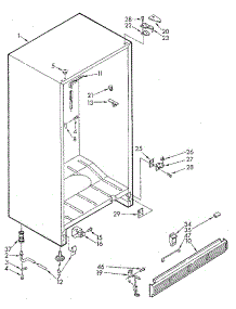 Cabinet Part parts for Kenmore Freezer 106.8222040 (1068222040, 106 8222040) from AppliancePartsPros.com