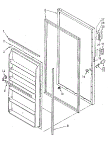 Door Parts parts for Kenmore Freezer 106.8222040 (1068222040, 106 8222040) from AppliancePartsPros.com