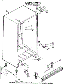 Cabinet Parts parts for Kenmore Freezer 106.8222041 (1068222041, 106 8222041) from AppliancePartsPros.com