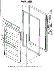 Door Parts parts for Kenmore Freezer 106.8222041 (1068222041, 106 8222041) from AppliancePartsPros.com