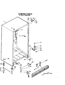 Cabinet Parts parts for Kenmore Freezer 106.8222050 (1068222050, 106 8222050) from AppliancePartsPros.com