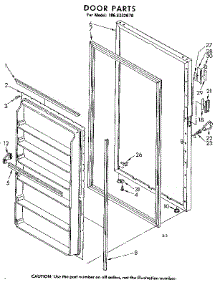 Door Parts parts for Kenmore Freezer 106.8232070 (1068232070, 106 8232070) from AppliancePartsPros.com