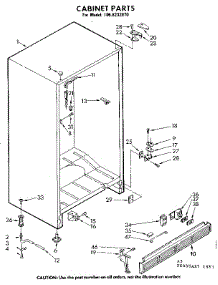 Cabinet Parts parts for Kenmore Freezer 106.8232070 (1068232070, 106 8232070) from AppliancePartsPros.com
